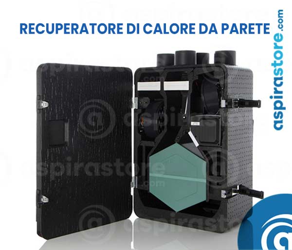 Recuperatore di calore da parete per impianto vmc