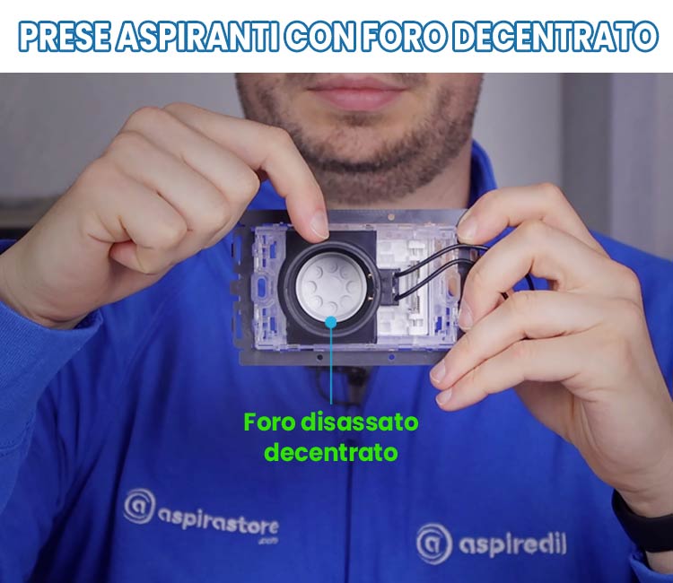 Presa aspirante con foro decentrato disassato