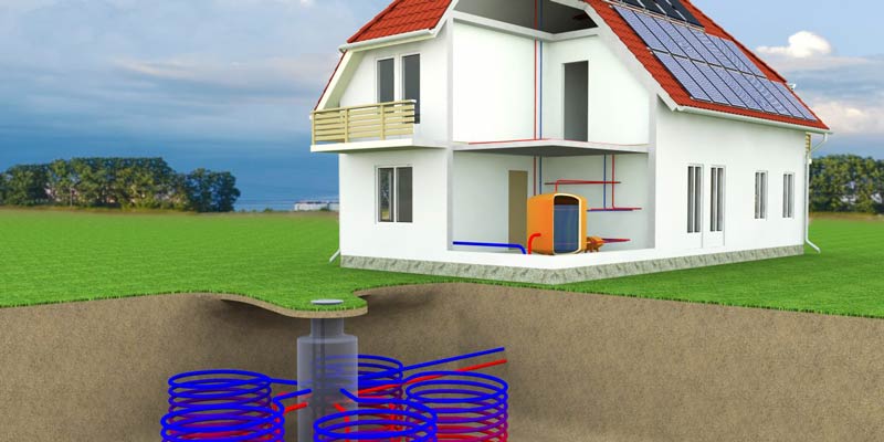 Impianto geotermico con sonde in profondità