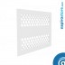 Griglia di ventilazione rettangolare 1006 design foratura mista lamiera bianco 9010