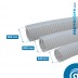 Tubo tondo flessibile leggero vmc diametro 50 interno 57 esterno confronto con tubi di diverso diametro