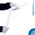 Dettaglio impugnatura con raccordo dritto tubo flessibile WallyFlex