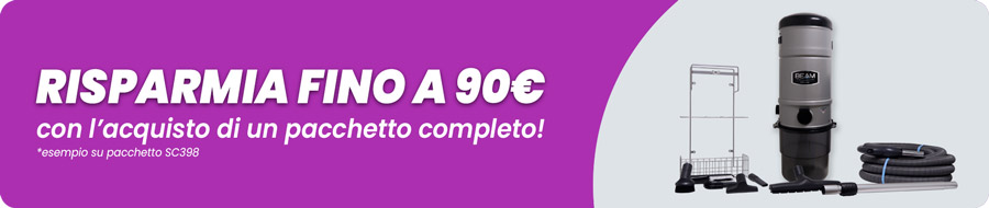 Promozione pacchetto completo aspirapolvere centralizzato Aspirastore