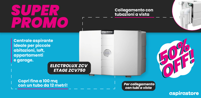 Acquista in promozione la centrale aspirante compatta Electrolux zcv 750