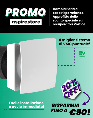 I migliori recuperatori di calore vmc decentralizzati Vortice in offerta su Aspirastore.com