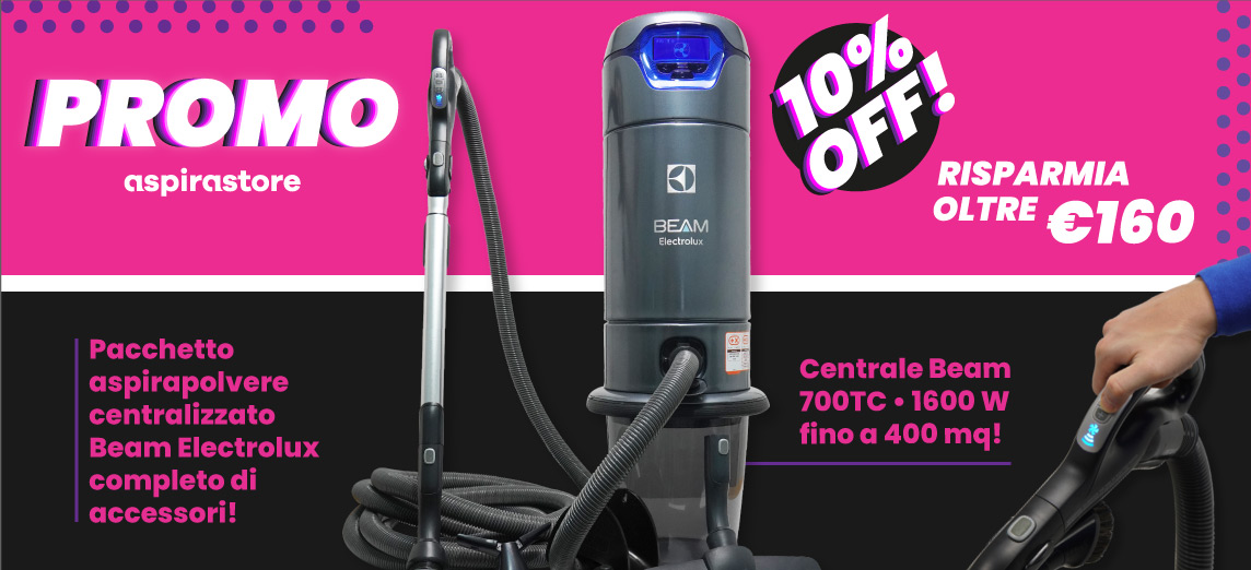 Offerta pacchetto promozionale aspirapolvere centralizzato BEAM 700TC e accessori