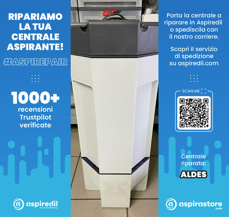Assistenza riparazione aspirapolvere centralizzato Aldes Axpir in Aspiredil