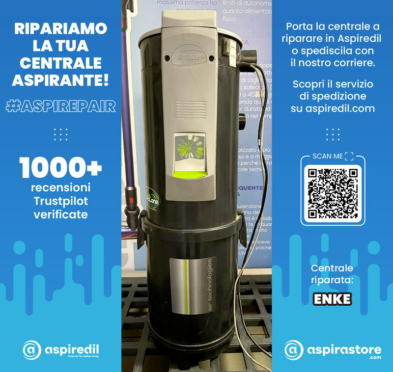 Assistenza riparazione aspirapolvere centralizzato Enke in Aspiredil