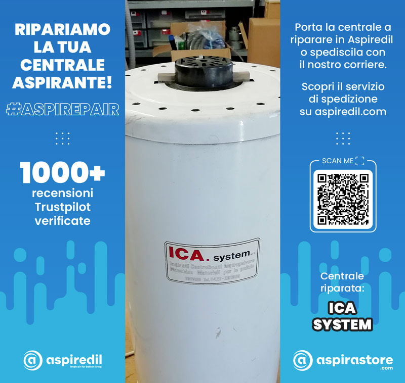 Assistenza riparazione aspirapolvere centralizzato Ica System in Aspiredil