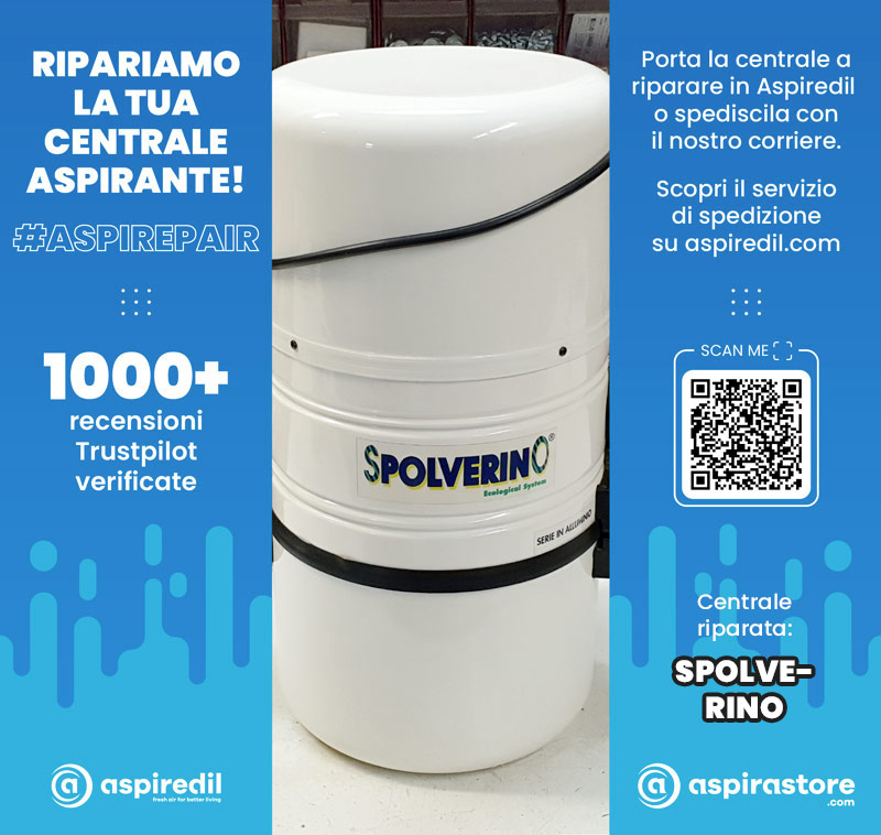 Assistenza riparazione aspirapolvere centralizzato Spolverino in Aspiredil