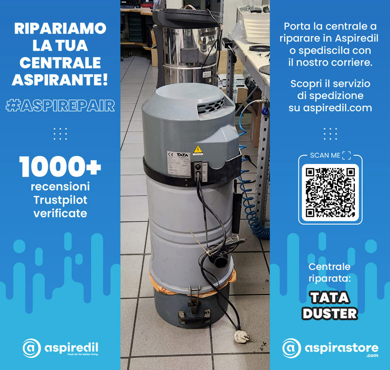 Assistenza riparazione aspirapolvere centralizzato Tata Duster TZL 31-PFF in Aspiredil