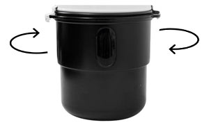 Contenitore polveri antimicrobico semitrasparente aspirapolvere Beam Contenitore polveri antimicrobico semitrasparente aspirapolvere Beam