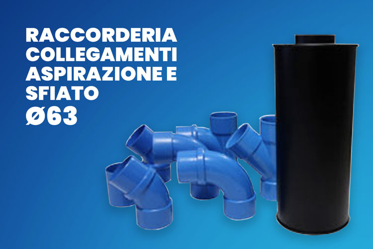 linea aspirazione e sfiato diametro 63 e silenziatore