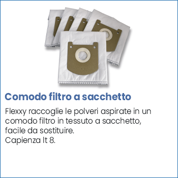 Filtro a sacchetto centrale aspirante Flexxy 230V