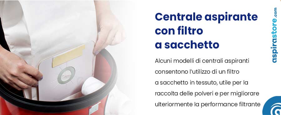 Categoria aspirapolvere centralizzati con filtro a sacchetto