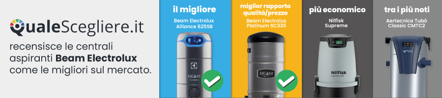 Beam Electrolux la miglior marca di aspirapolvere centralizzato anche secondo qualescegliere.it