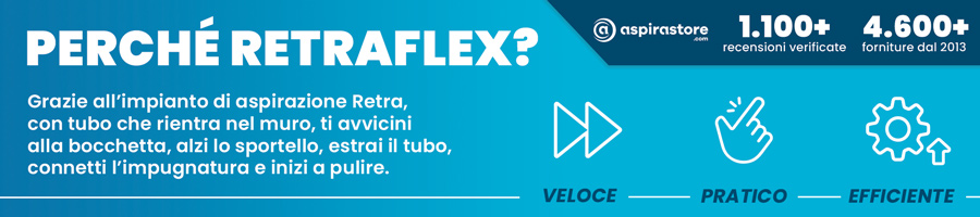 I vantaggi dell'impianto aspirapolvere con tubo retrattile di tipo Retra