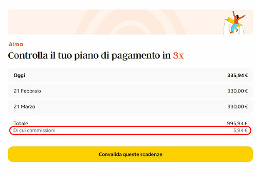 Aspirastore.com BNPL Alma Pay dove visibili le commissioni su pagina approfondimento