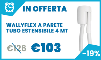 Wallyflex presa aspirante a parete con tubo estensibile 4 mt