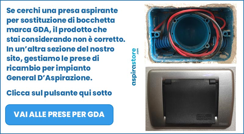 Bocchetta aspirazione di ricambio per GDA