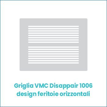 Griglia vmc di design in lamiera Disappair 1006 feritoie orizzontali