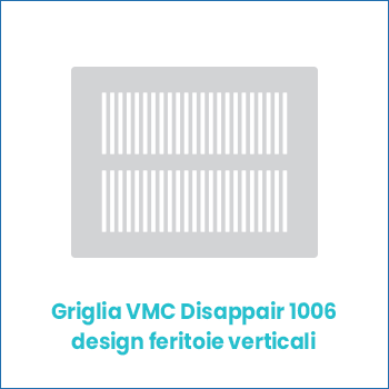 Griglia vmc di design in lamiera Disappair 1006 feritoie verticali