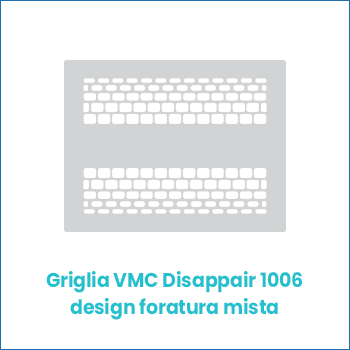 Griglia vmc di design in lamiera Disappair 1006 foratura mista