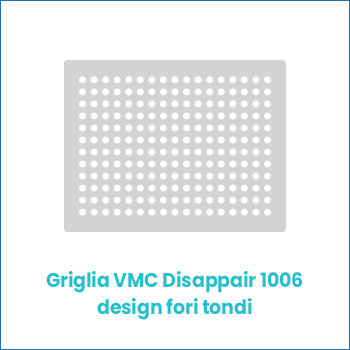 Griglia vmc di design in lamiera Disappair 1006 fori tondi