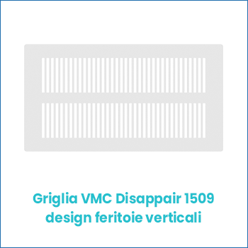 Griglia vmc di design in lamiera Disappair 1509 feritoie verticali