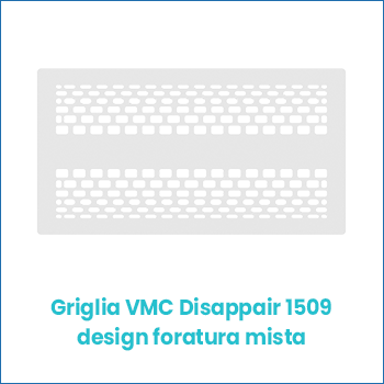 Griglia vmc di design in lamiera Disappair 1509 foratura mista