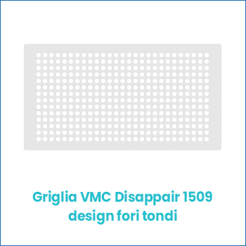 Griglia vmc di design in lamiera Disappair 1509 fori tondi