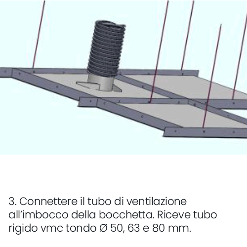 Installazione bocchetta vmc VENT tonda a controsoffitto parte 3