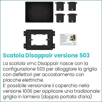 Scatola bocchetta ventilazione vmc Disappair 503/1006